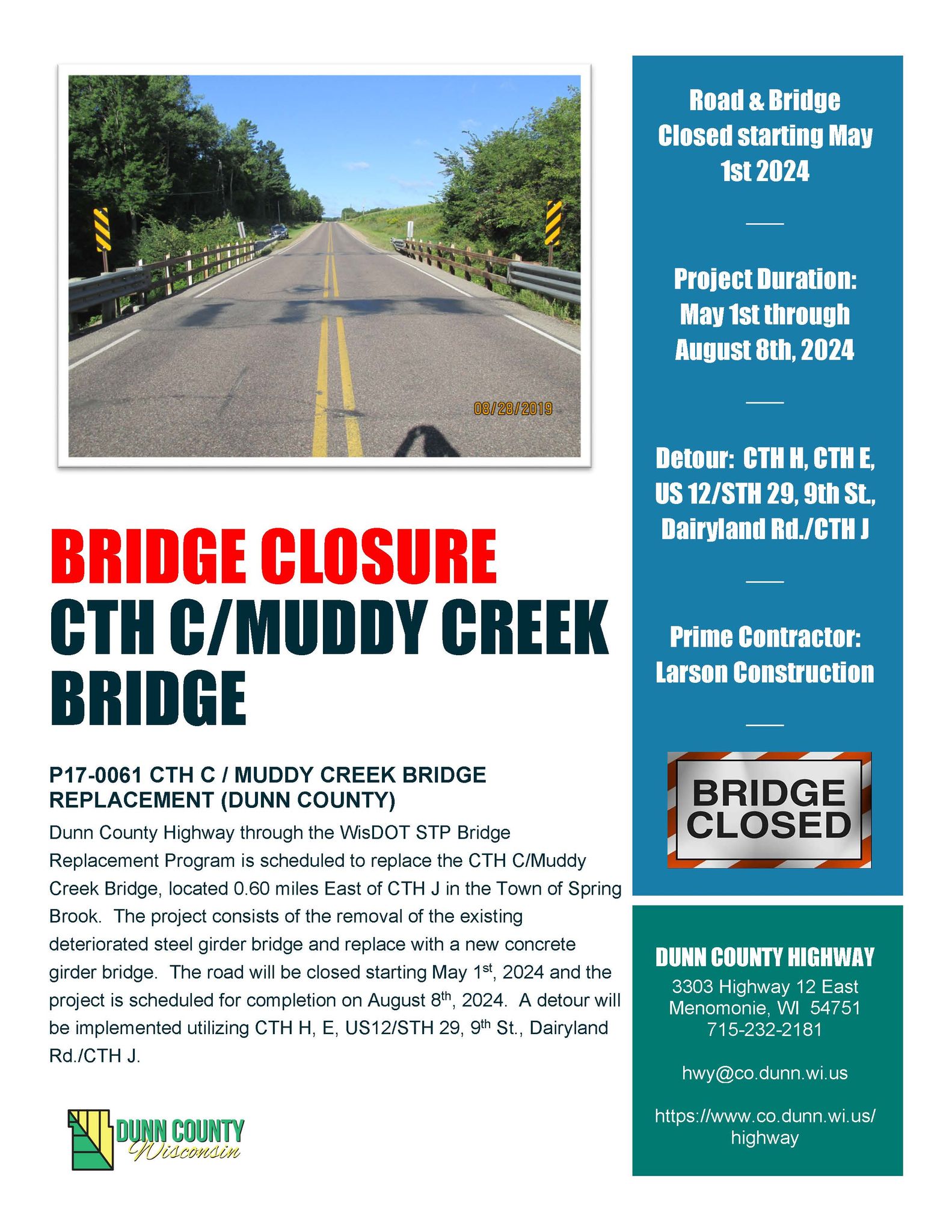 bridge closure poster